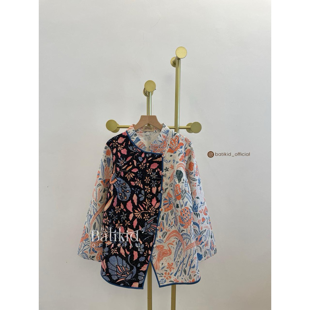 BATIKID OFFICIAL - atasan batik tiga negeri / top batik kerja wanita / blouse batik kombinasi