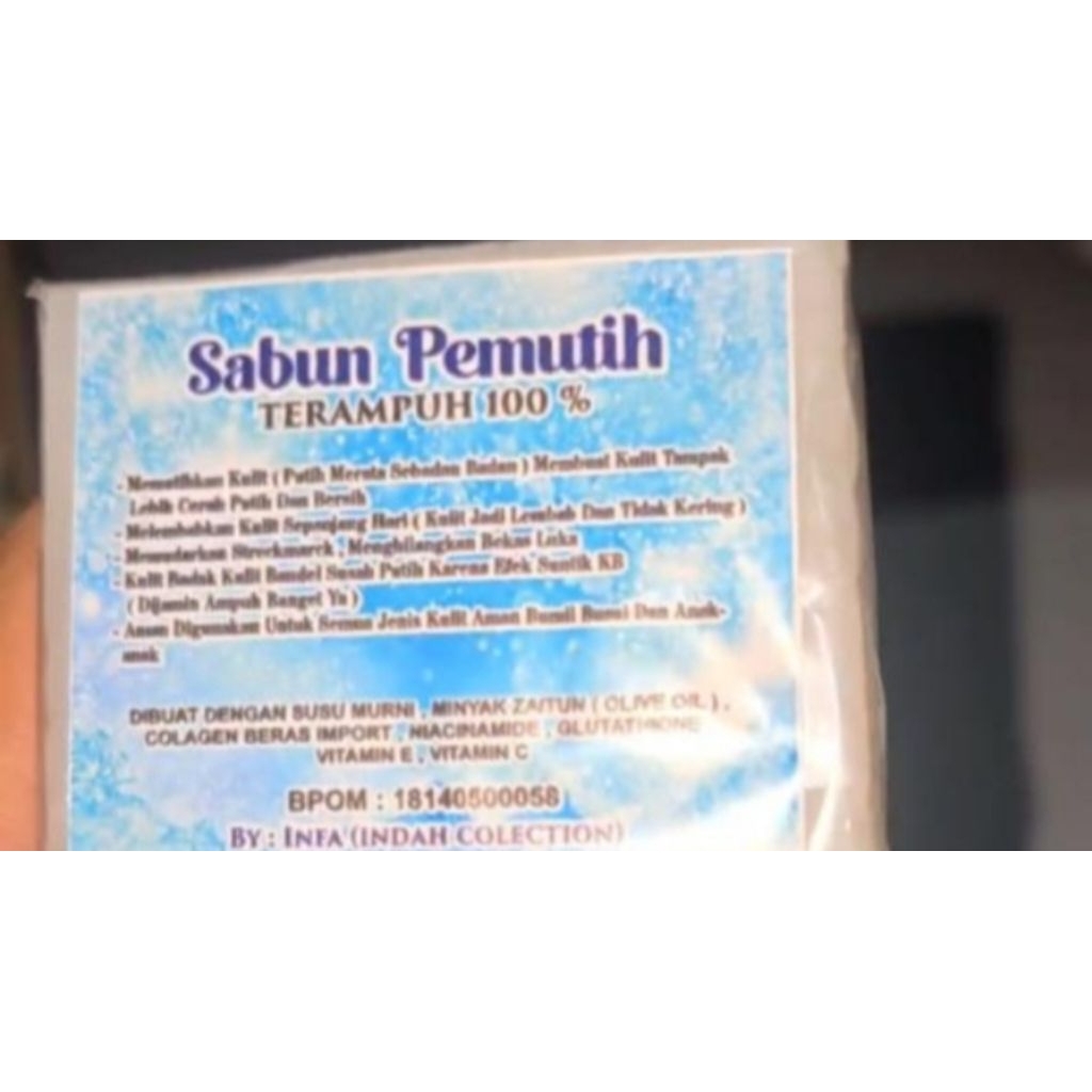 Sabun Pemutih Badan By Infa ( INDAH COLLECTION) BPOM