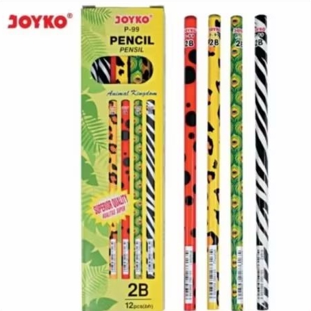

Bibu Pencil Joyko 2B Animal 12 pcs/pack | P-99 Joyko Pencil 2B 12 pcs