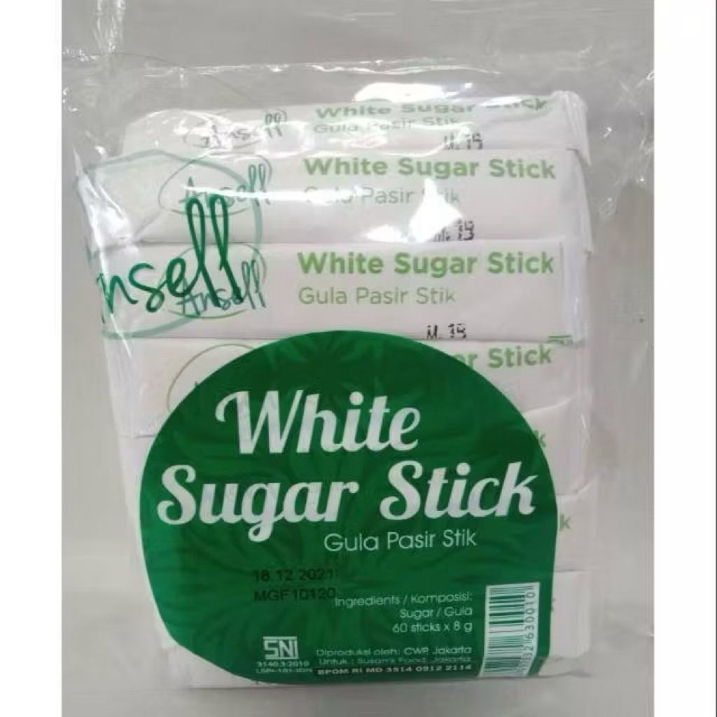 

ansell white sugar / gula putih bubuk stick 60’s
