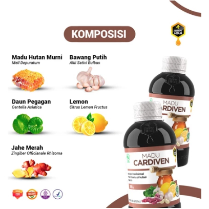 

MADU CARDIVEN / MADU CAR DIVEN 280gr / melancarkan peredaran darah / menurunkan gejala stroke