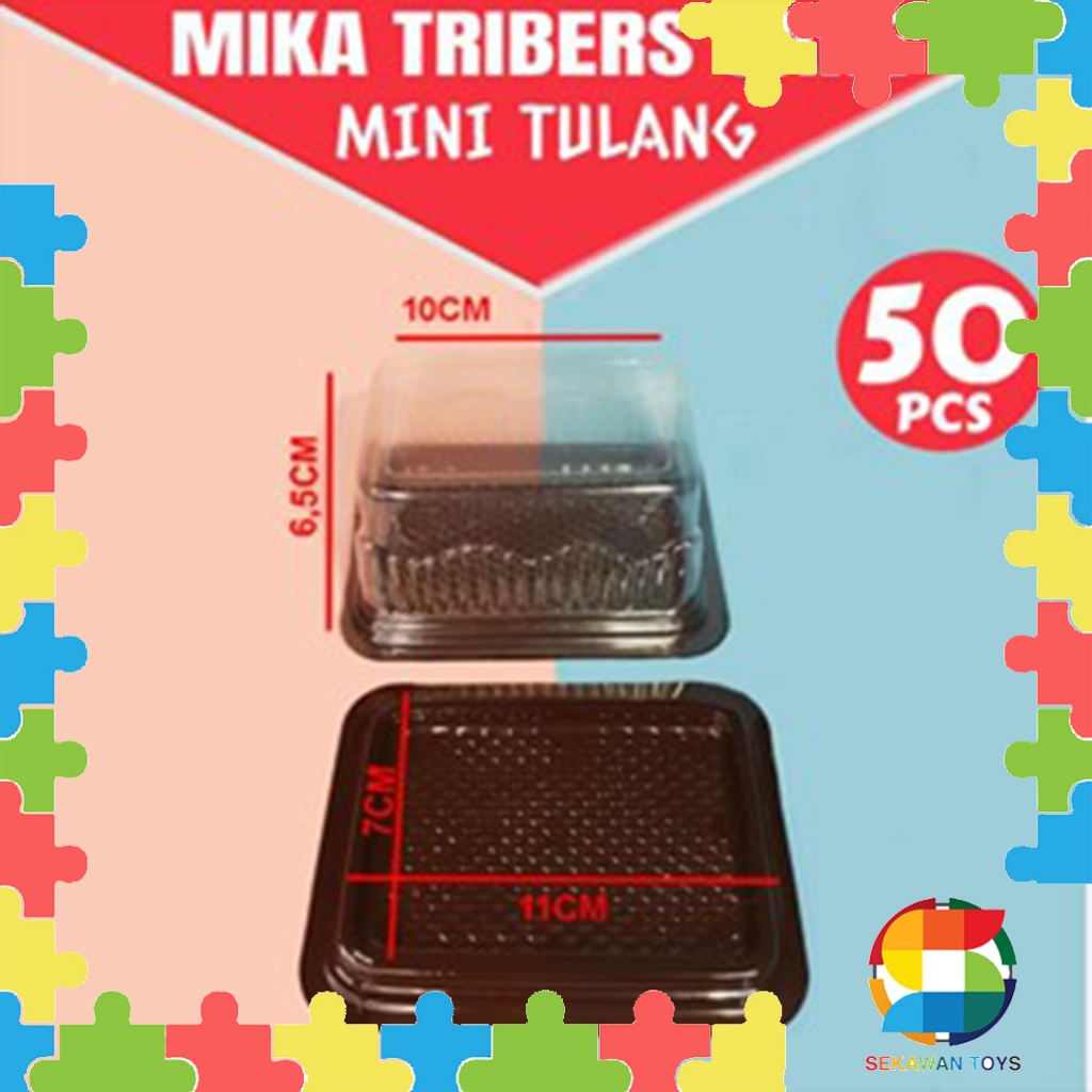 ( ISI 50PCS ) Mika Cake Mini/Mika  Plastik Tempat Roti/Mika Roti
