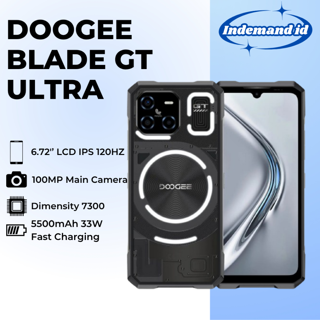 Doogee Blade GT Ultra 5G Android 14 16GB 512GB Rugged Phone 6.72''120HZ 5500mAh NFC