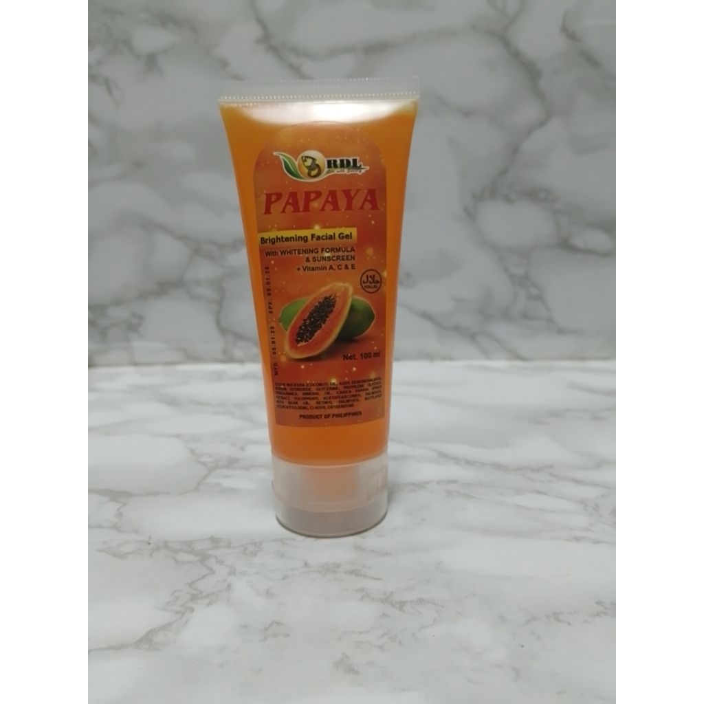 brightening facial Gel rdl papaya/sabun cair
