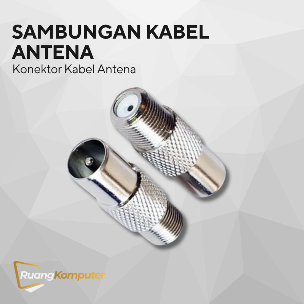 SAMBUNGAN KABEL ANTENA Konektor Coaxial Kepala Sambung Ulir Drat Tv