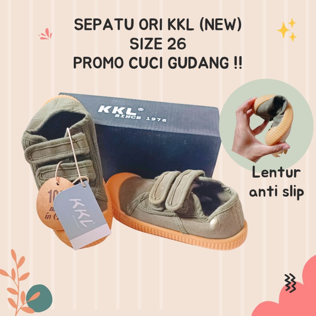 NEW sepatu anak KKL size 26 lentur awet kids shoes