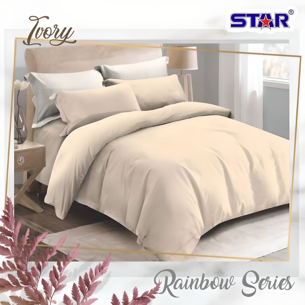 Sprei Set Katun STAR Polos Ivory