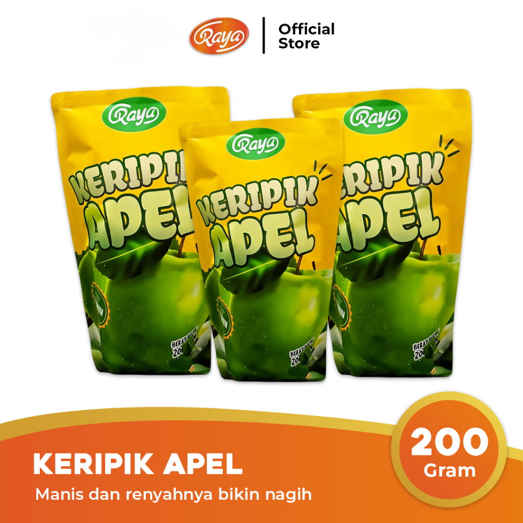 

Keripik Buah Apel Raya 200 gram - Kripik Premium Renyah Gurih | Camilan Crispy Oleh Oleh Khas Malang