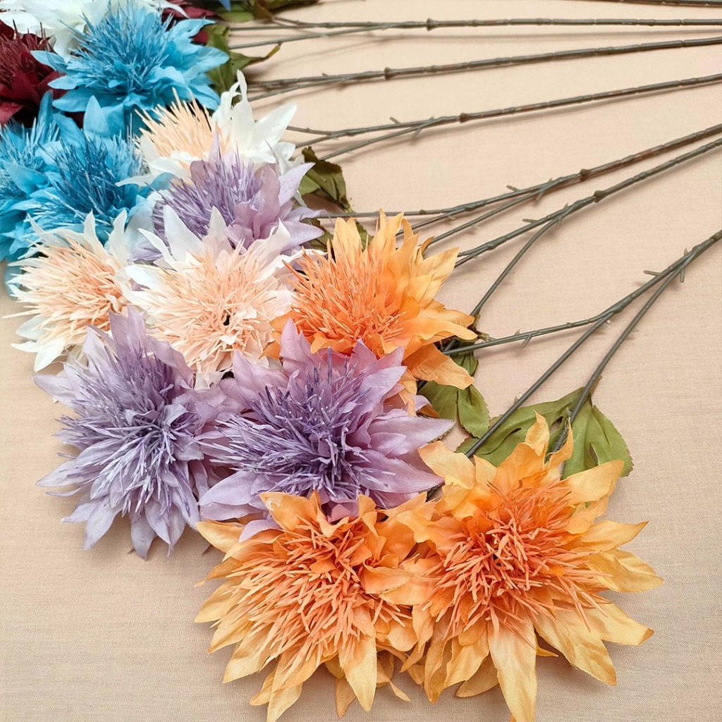 BUNGA SNOWDROP ANEMONE PANJANG X3 ARTIFICIAL DIY KAIN IMPORT CRISANT DAHLIA DEKORASI CAFE MURAH ARTI