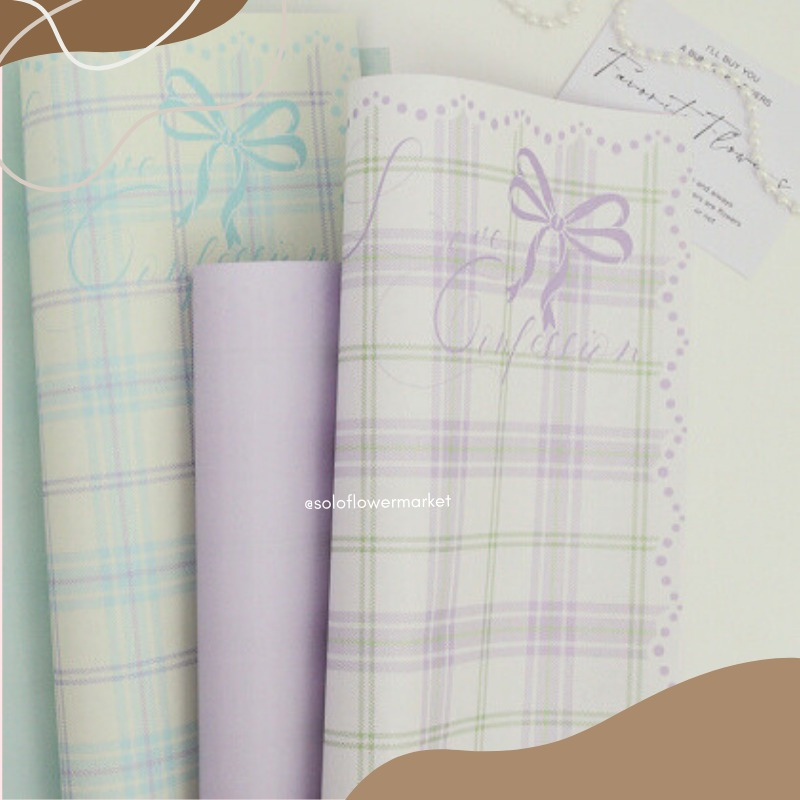 

SQUARE RIBBON PATTERN PAPER WRAPPING CELLOPHANE BOUQUET BUNGA MOTIF PITA KOTAK GIFT WRAPPING PEMBUNGKUS BUKET WISUDA KERTAS KADO NATAL ULANGTAHUN PROPERTI FOTO