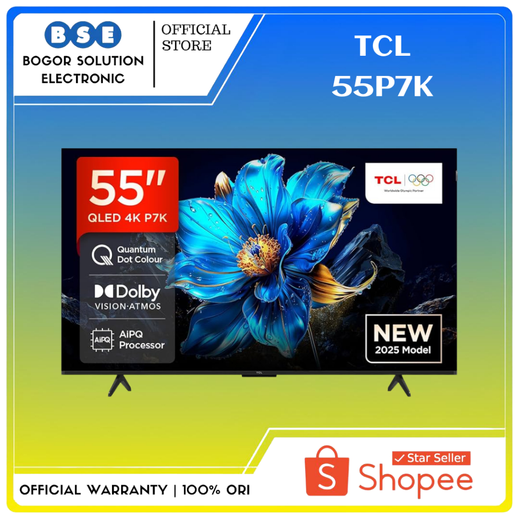 QLED TCL 55 Inch Google TV TCL 55P7K 4K UHD Dolby Atmos TCL 55P7K