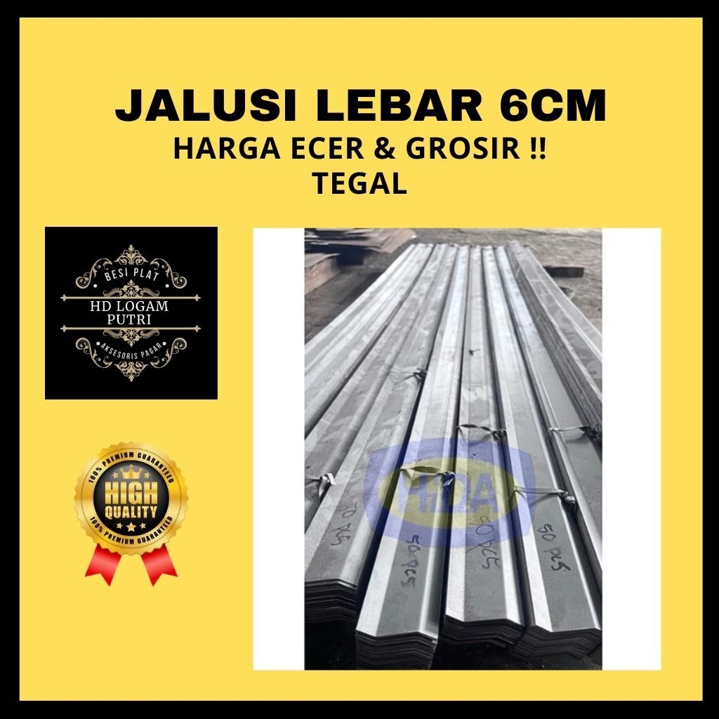 (GROSIR)Jalusi Besi Bahan Plat Galvanil Tebal 1-1.2 mm
