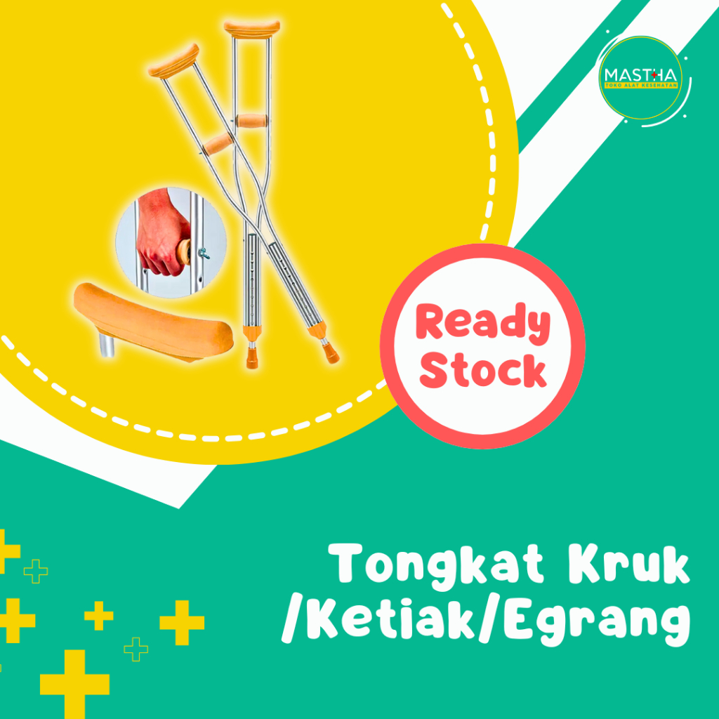 *Mastha Malang* Tongkat Ketiak/Tongkat Kruk/Egrang ukuran S,M,L Alat Bantu Jalan(perbiji)