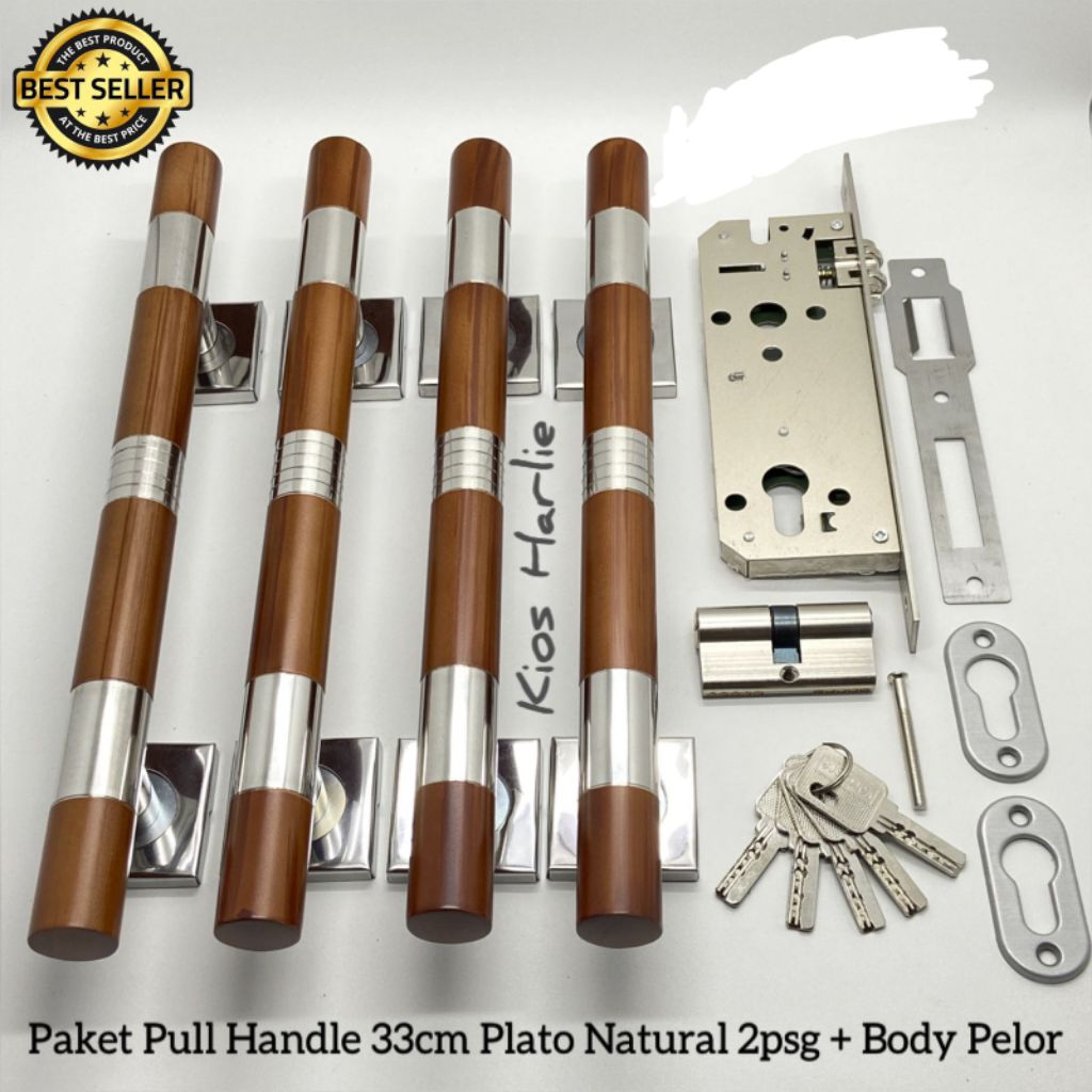 Handle pintu rumah, pull handle 2 set dan bodi kunci, handle pintu kupu, handel pintu