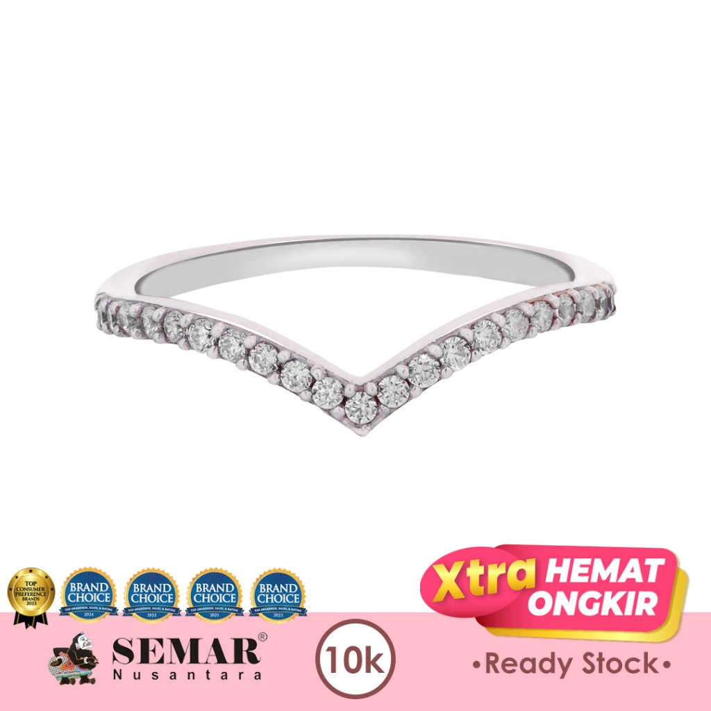 Cincin Emas Veeline White Gold 10K Semar Nusantara