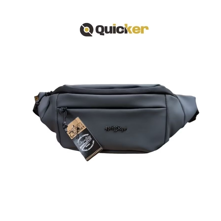 [WB03] Quicker - Tas Selempang Pria / Slingbag Pria / Waistbag Pria Anti Air
