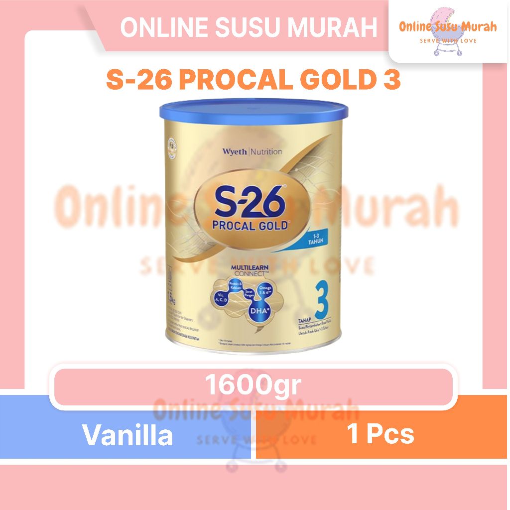 S26 PROCAL GOLD 1600GR TAHAP 3 USIA 1 - 3 TAHUN NESTLE 1600 GR S 26 S-26 SSKL