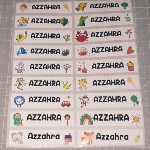 

Stiker nama custom anti air / stiker lebel, stiker nama lucu