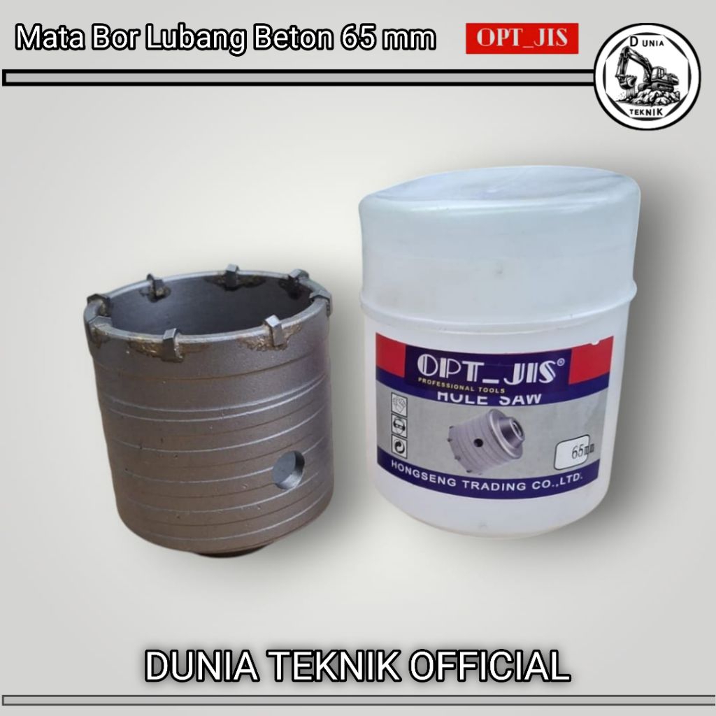 OPT JIS Mata Bor Lubang Beton 65 mm Hole Saw 65 mm dengan Adaptor Fleksibel untuk Kebutuhan Anda