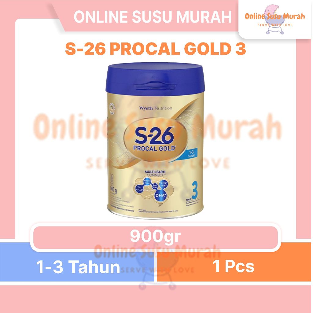 S26 PROCAL GOLD TAHAP 3 900GR S-26 900 GR S 26 TAHAP 1 1-3 TAHUN SSKL