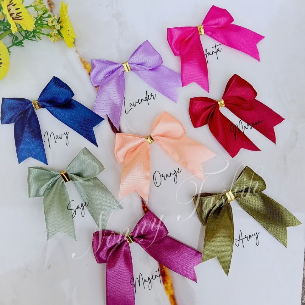 

25 pcs Pita souvenir jadi /pita hampers/pita kado/pita satin 2cm/4,5cm x 5cm