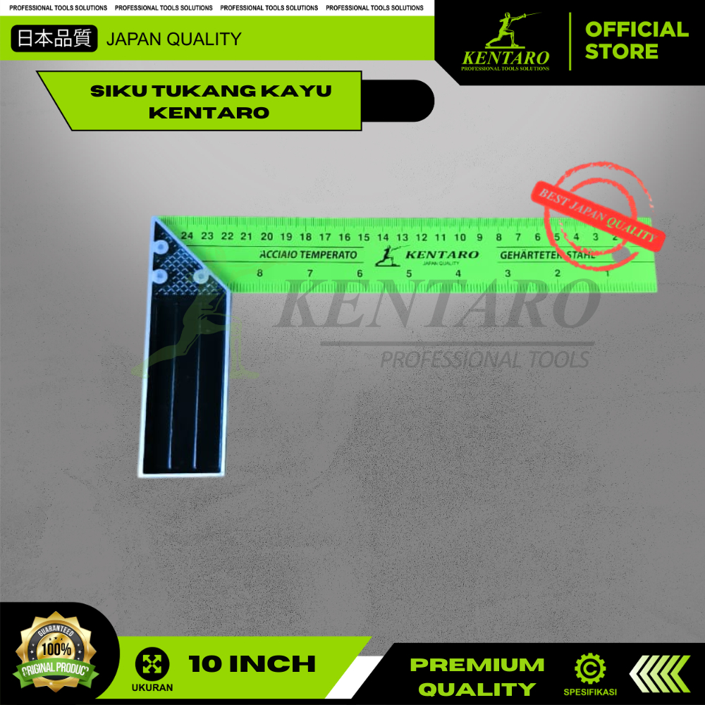 

SIKU TUKANG BESI KAYU PENGGARIS 25CM HIJAU KENTARO JAPAN QUALITY