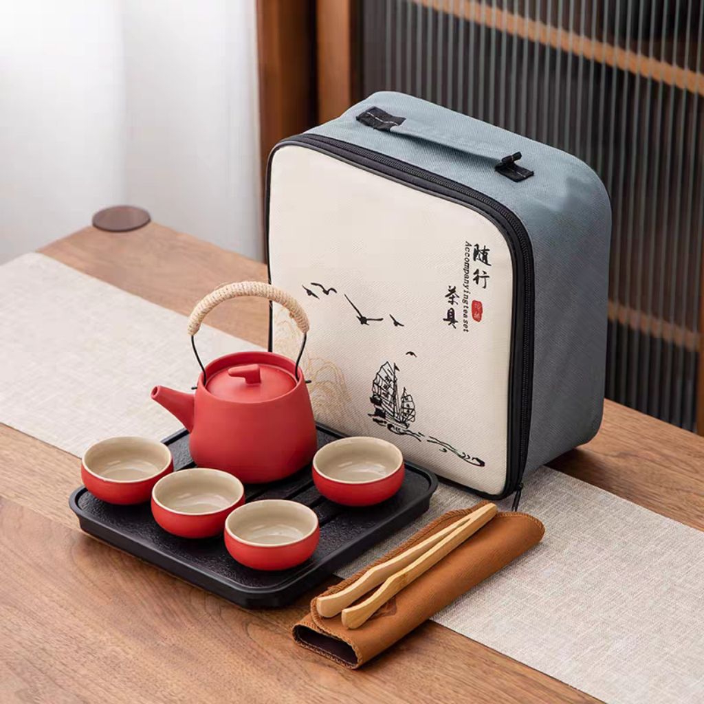 Set teh Kung Fu Jepang, teko keramik rumah tangga,