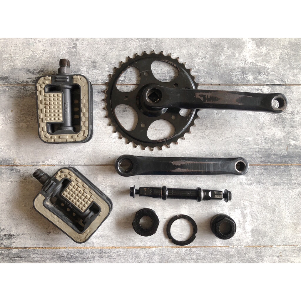 Crank Set BB Pedal Sepeda Polygon Sierra Velg 26 inch crank set pedal polygon crank set bb pedal pol