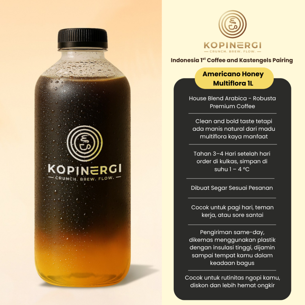 

Kopinergi Americano Multiflora Honey 1L