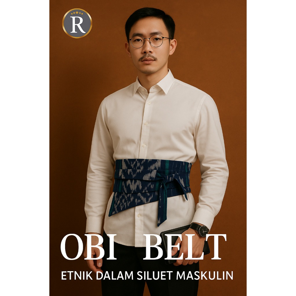 RIsatu - Ready Stock OBI - Obi Belt Unisex Cowok Cewek - OBI Tenun Ikat Pinggang Tenun