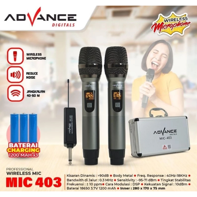 ADVANCE WIRELESS MICROPHONE MIC 403