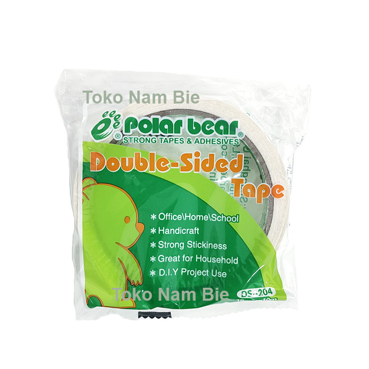 

Double Tape / Solasi Bolak Balik POLAR BEAR DS-204 18 mm