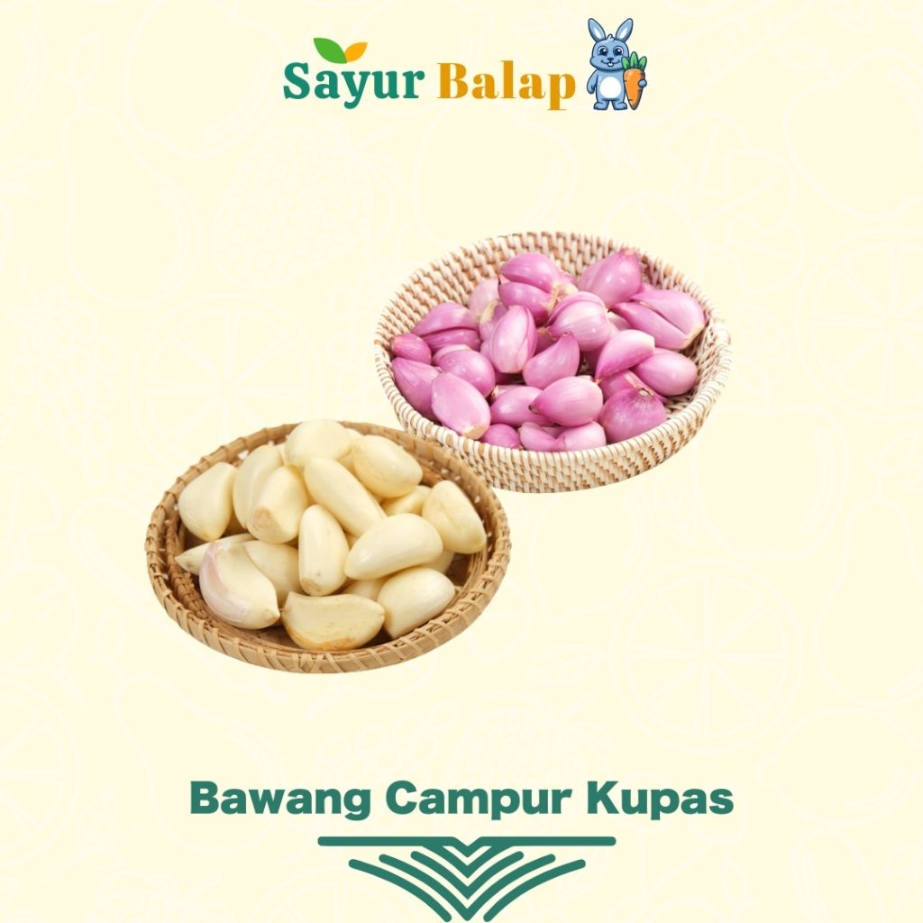 

Bawang Campur Kupas - 250 Gram - Sayur Balap Lampung