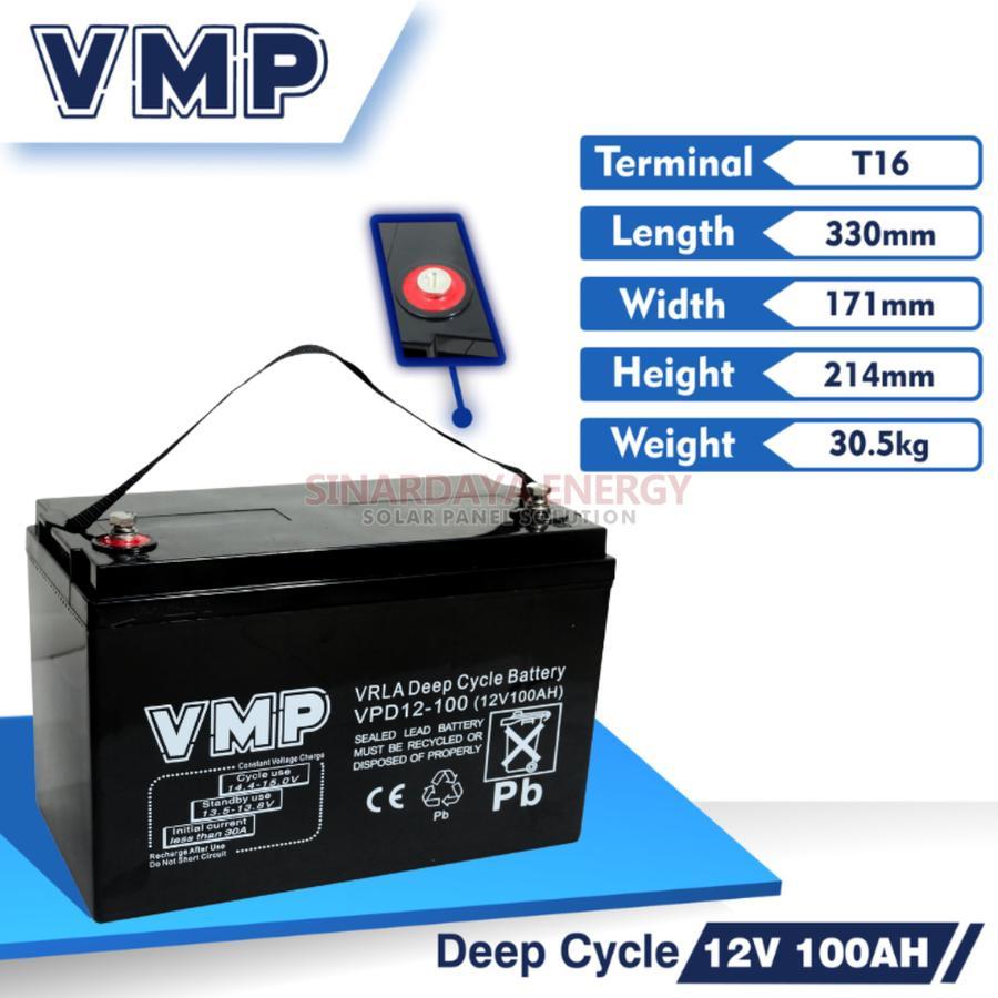 VMP Deep Cycle Baterai VLP-12V100AH