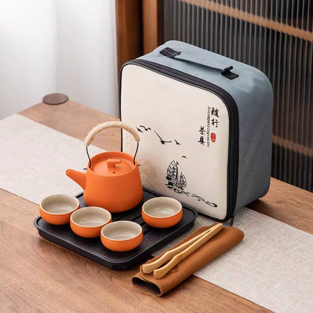 Set teh Kung Fu Jepang, teko keramik rumah tangga,