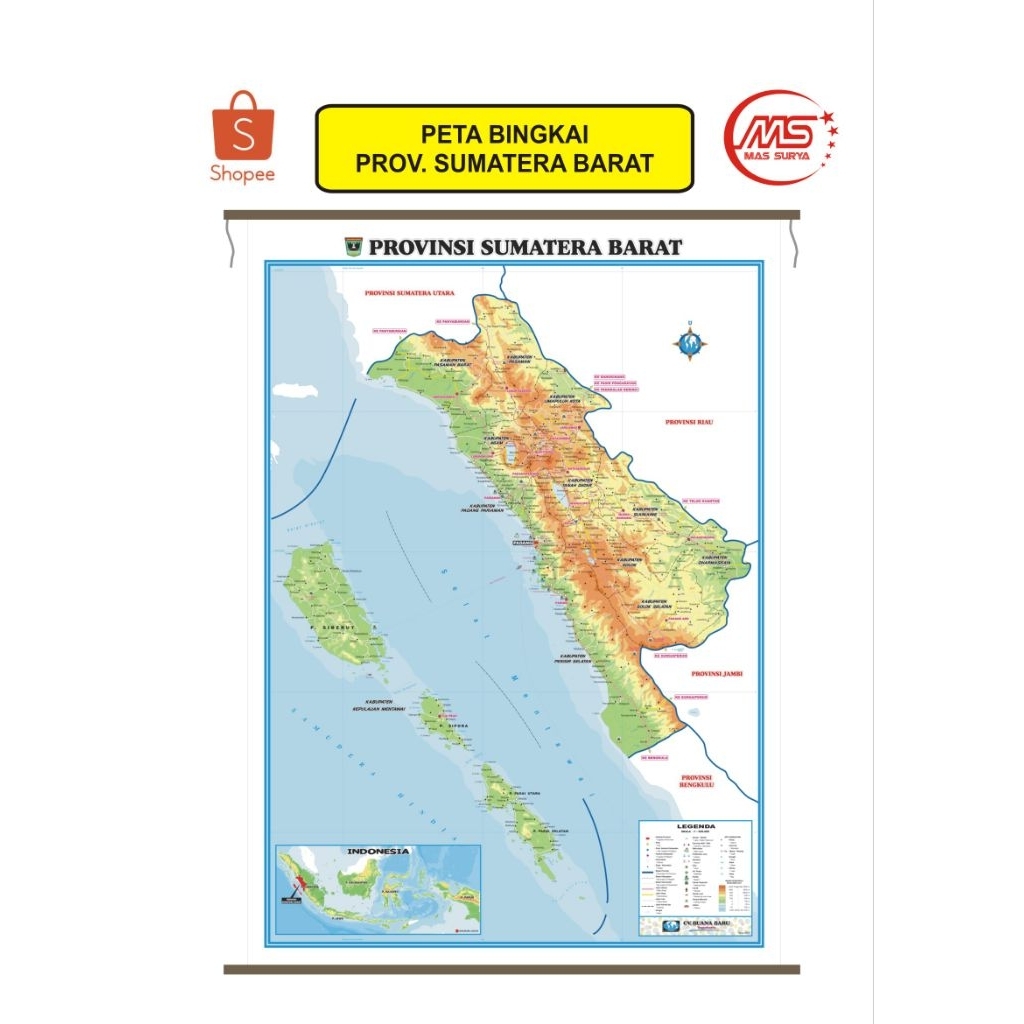 

Peta Bingkai Provinsi Sumatera Barat Ukuran Sedang