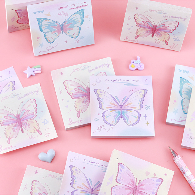 

Gradient Butterfly Sticky Note Sticky Notes Aesthetic 80 Lembar | Memo Pad Catatan Lucu 8x8cm