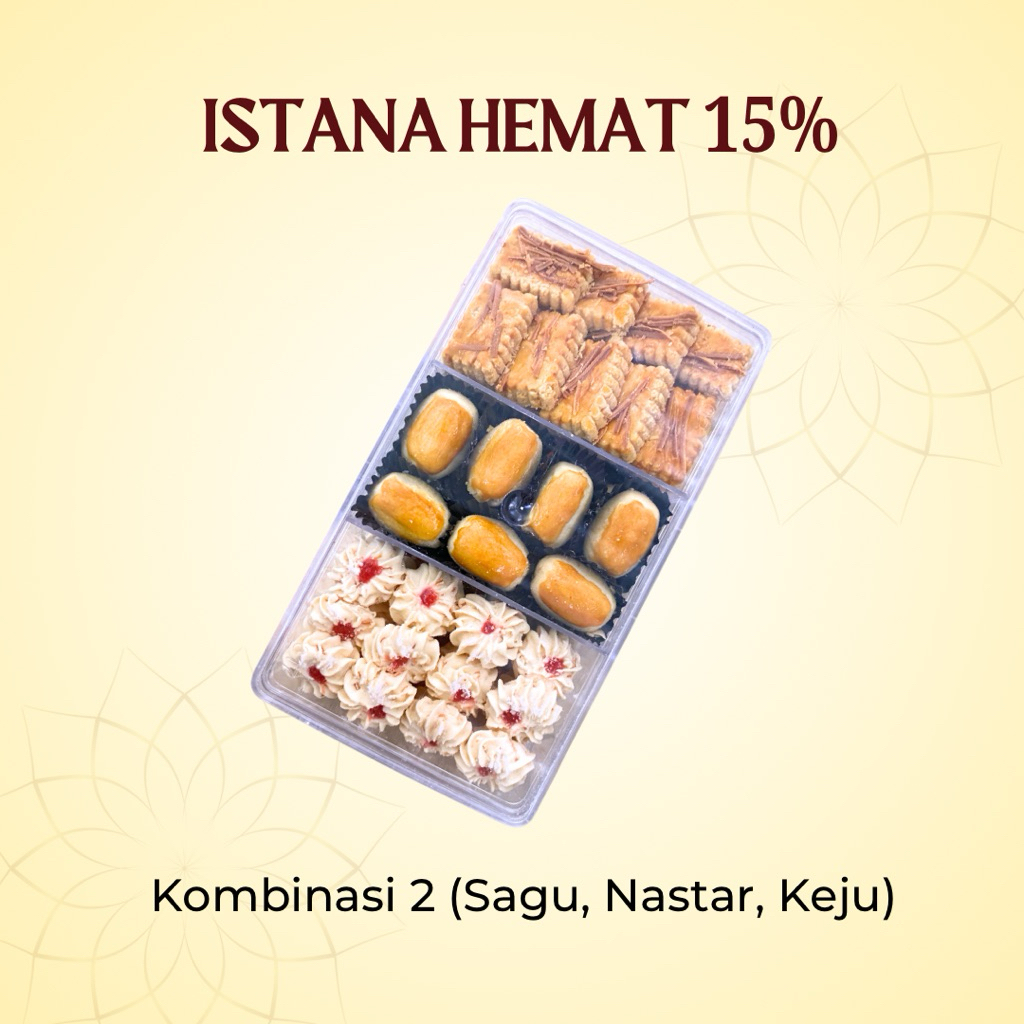 

ISTANA KUE KERING KOMBINASI 2 REGULER COOKIES | Kue Nastar, Sagu, Keju | Lembut dan Lezat Partisi 3