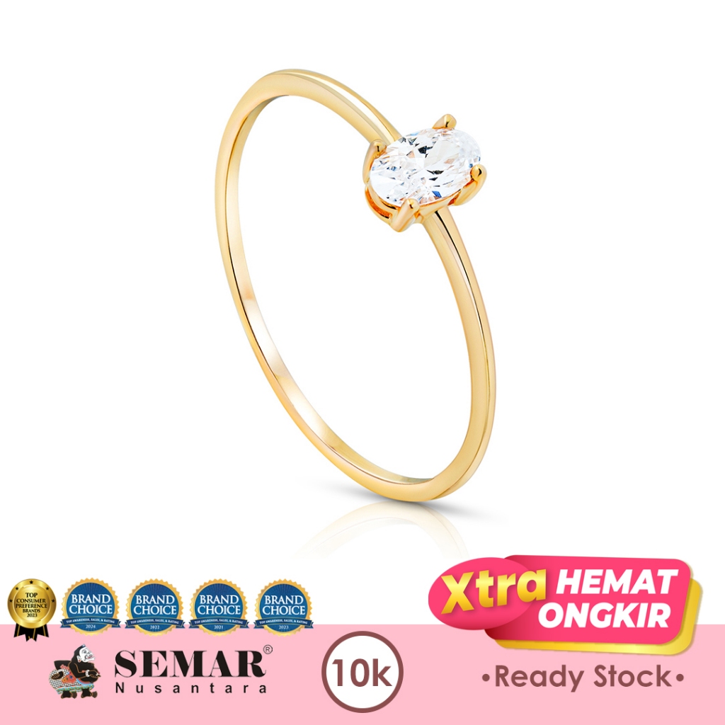 Cincin Emas Chasia Oval Gold 10K Semar Nusantara