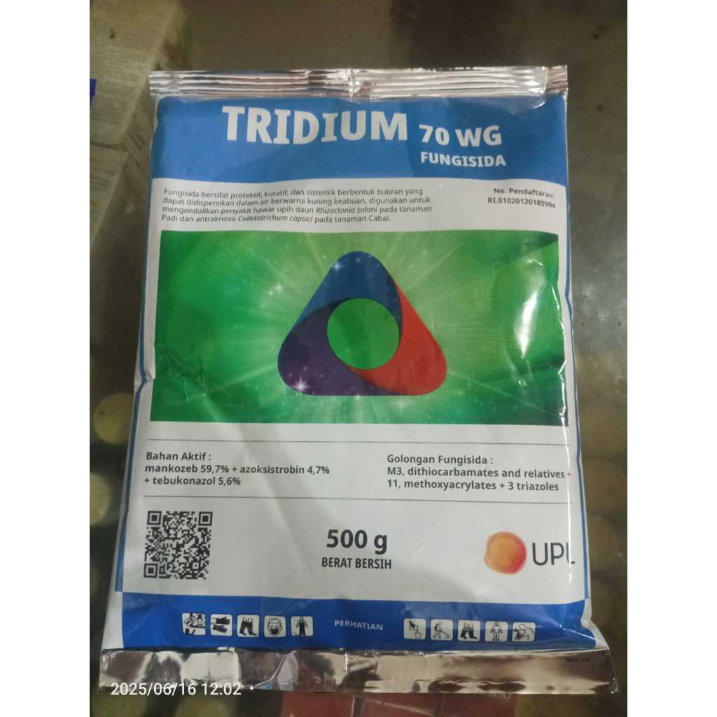 FUNGISIDA TRIDIUM 70 WG 500 Gram dengan tiga bahan aktif