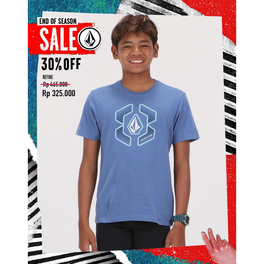 RAYSURF VOLCOM SALE T-SHIRT ANAK 370100355 ORIGINAL
