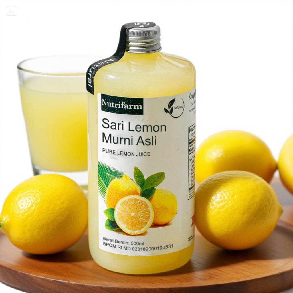 

sari lemon nutrifarm 100% sari buah lemon asli original