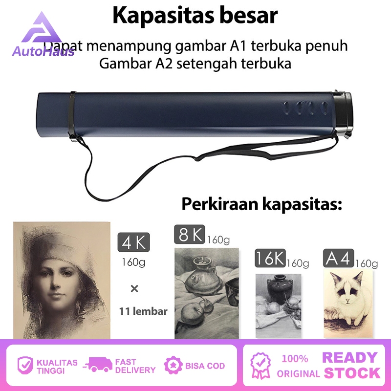 

Tabung Kertas Gambar 62 5CM X 104CM Portable Tempat Penyimpanan Lukisan Sketch Untuk Arsitek Desainer Drafting Tube Anti Air Ringan