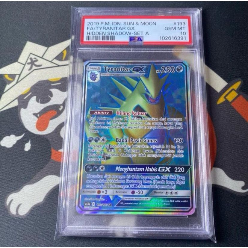 PSA 10 Tyranitar GX SR ID SM AS3a Hidden Shadow Set A - Kartu Pokemon TCG INDONESIA