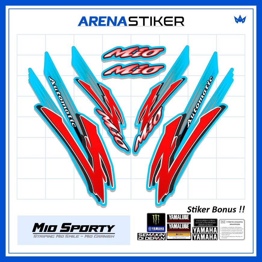 Motif MS57c Stiker Motor Mio Sporty Smile Urban Sticker Striping Setriping Setiker Settriping Skotle
