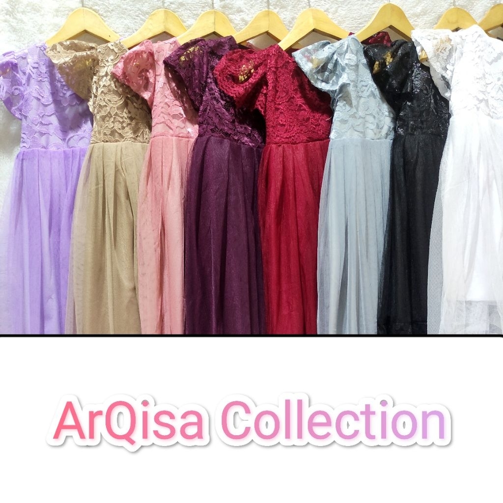 (1-10th) dress tutu brukat anak perempuan / gaun pesta anak balita / dress ulang tahun anak / baju p