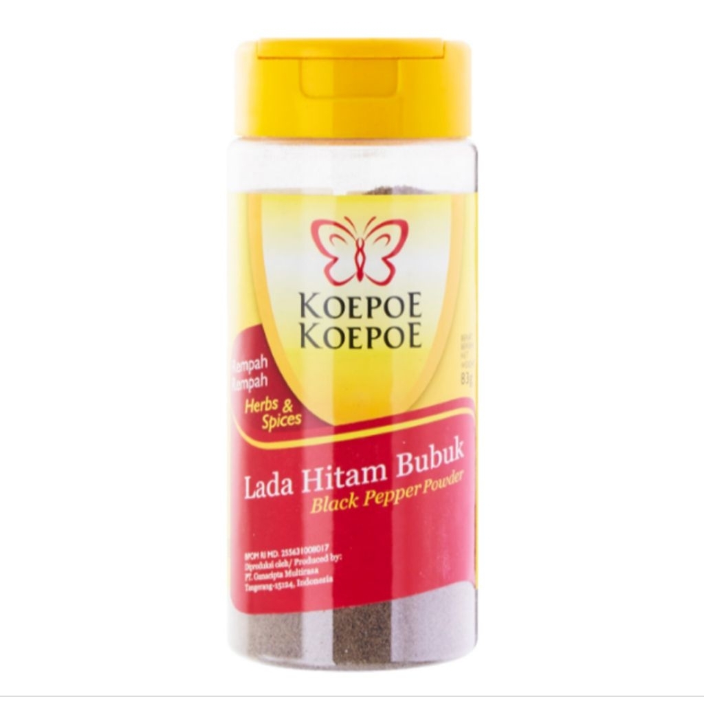 

Koepoe Koepoe Lada Hitam Bubuk Bumbu Dapur 83 g