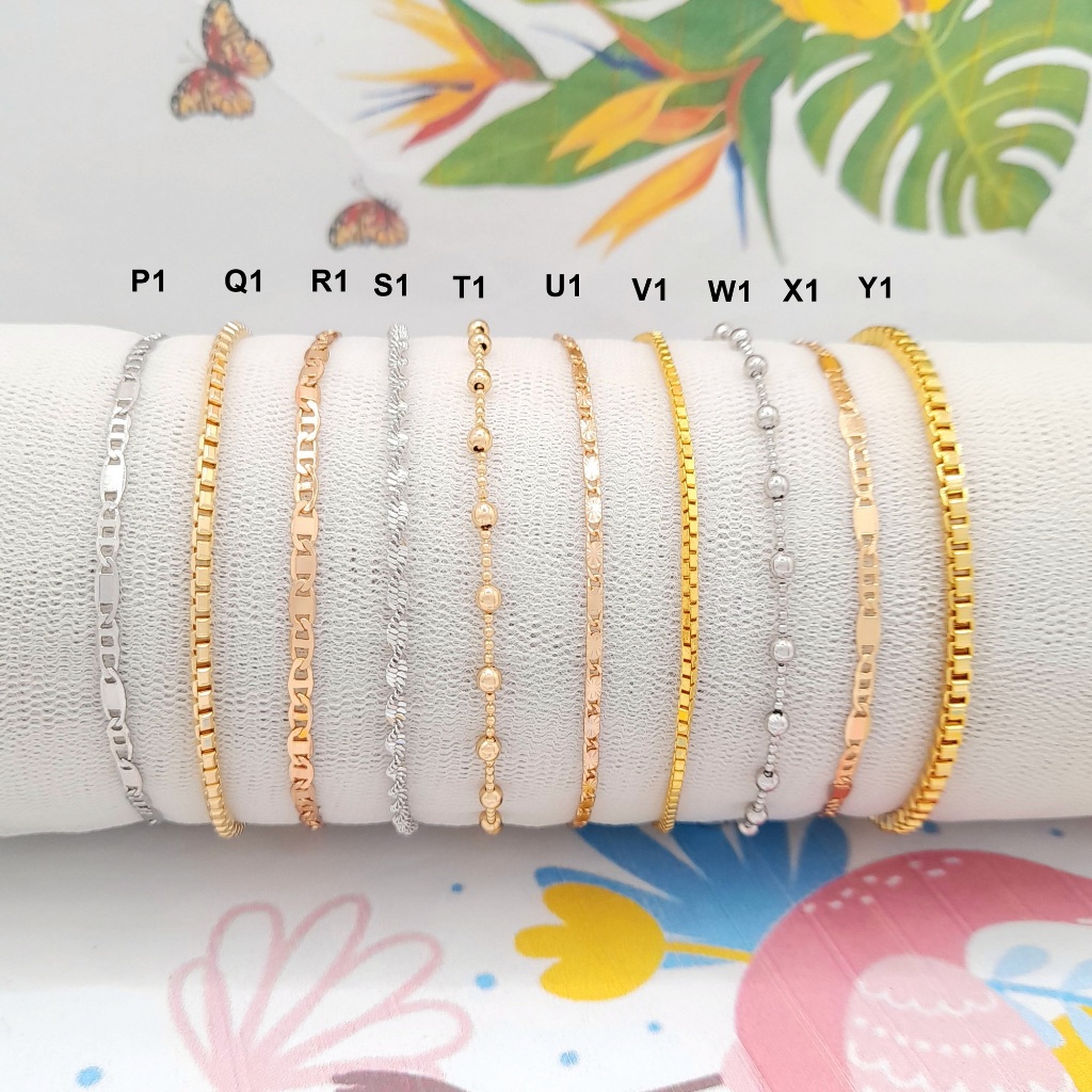 Gelang Tangan Rhodium Wanita Premium RINN Jewelry Lux Xuping Asli Kualitas Lapis Emas Silver Putih -