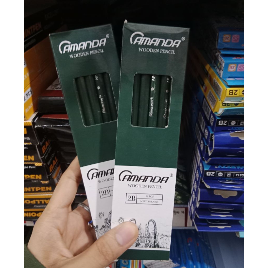 

PENSIL 2B AMANDA ISI 12 PCS / AMANDA WOODEN PENCIL - AMANDA