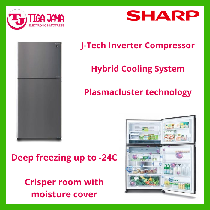 SHARP SJ IG762PM SL KULKAS 2 PINTU 570 LITER J-TECH INVERTER SHARP SJIG762PMSL SH-IG762PM-SL